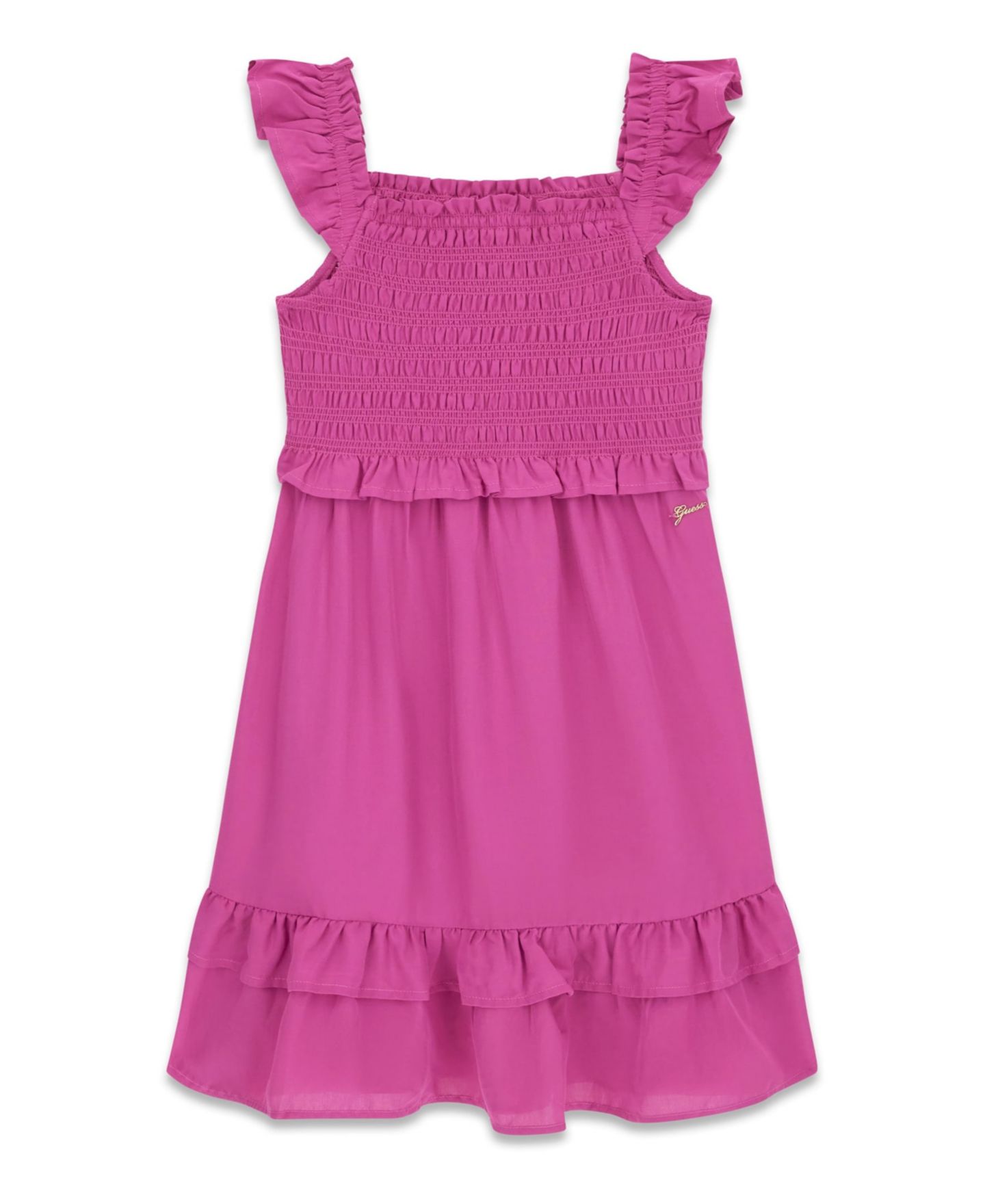 Платье GUESS Poplin Sleeveless Dress для девочек, цвет: Розовый — фото 1
