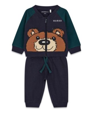 Baby Boys' Long-Sleeve Zip-Up Top and Sweatpant, 2-Piece Set