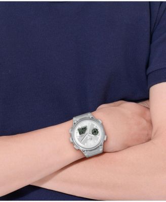 Men's LC33 White Silicone Strap Watch, 44.8mm