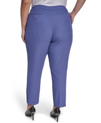 Plus Size Mid-Rise Slim Leg Pants