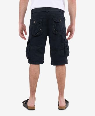 Mens Cargo Shorts Camo & Solid Colors 12.5" Inseam Knee Length Classic Fit Multi Pocket