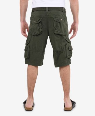 Big & Tall Cargo Shorts Camo & Solid Colors 12.5" Inseam Knee Length Classic Fit Multi Pocket