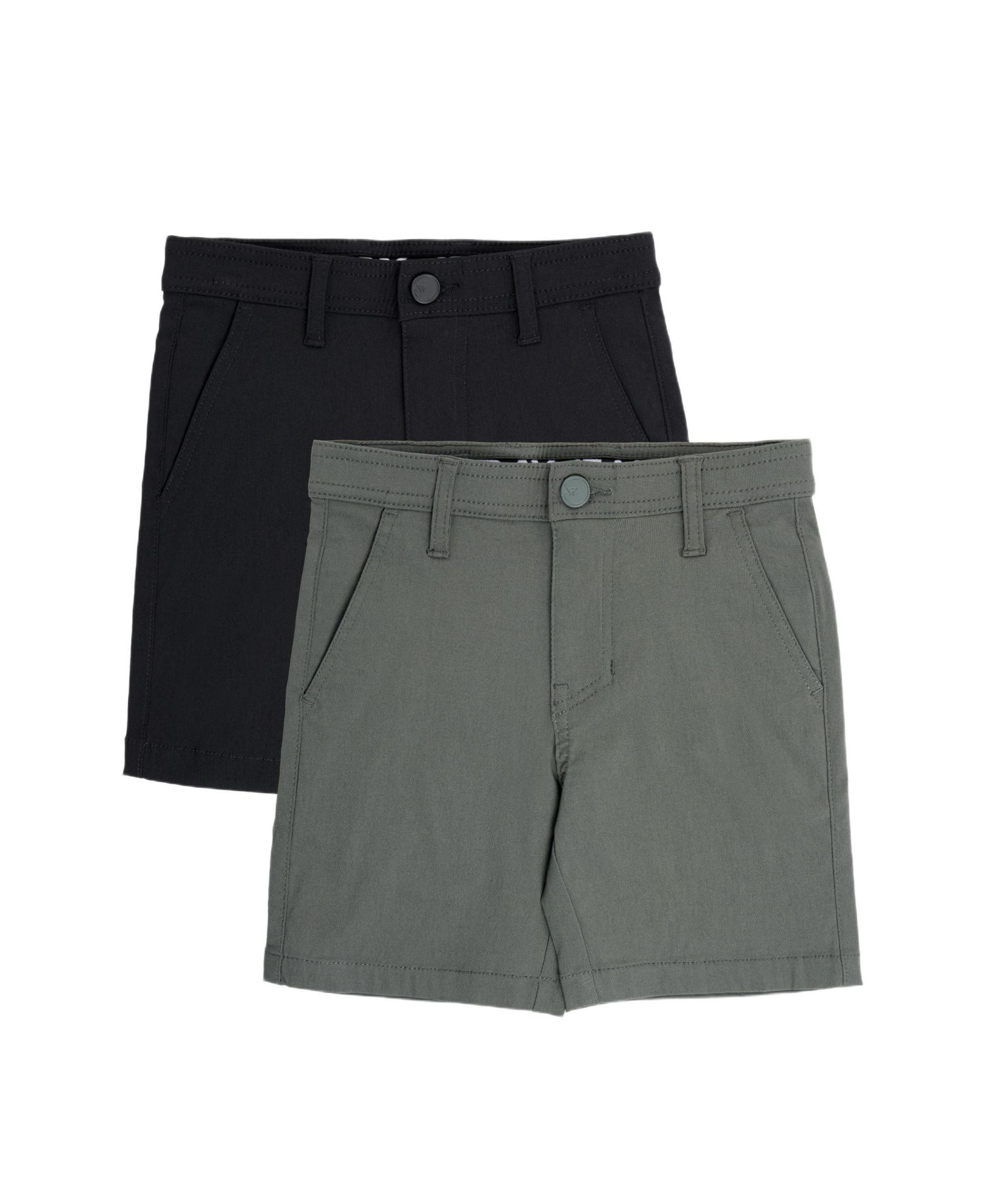 Little Boys 2 Pack Flex Waist Nylon Golf Chino Shorts