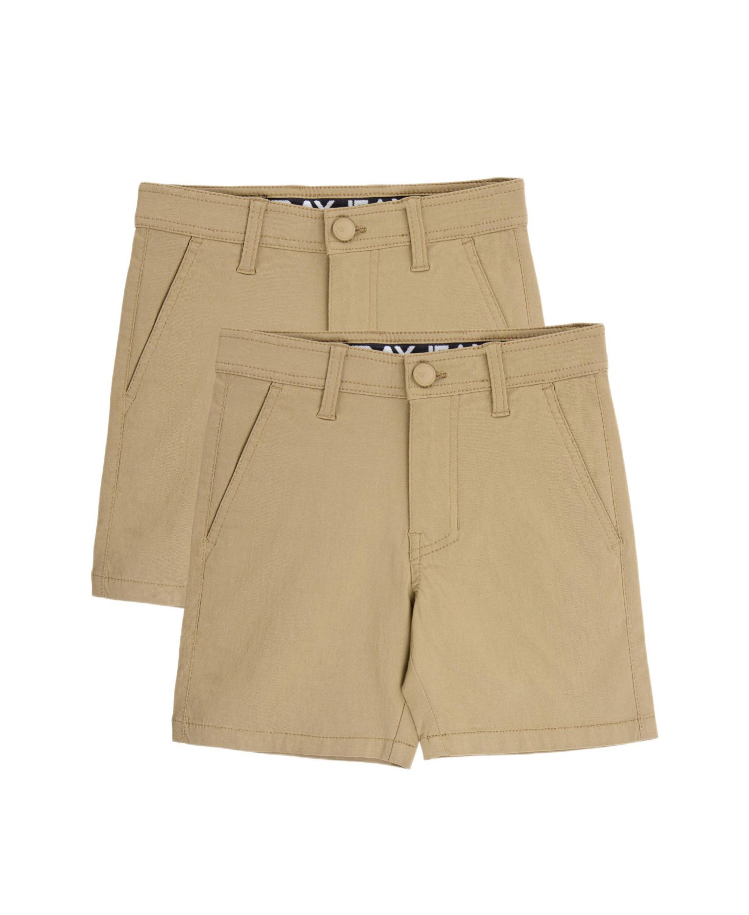 Little Boys 2 Pack Flex Waist Nylon Golf Chino Shorts