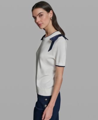 Women's Short-Sleeve Crewneck Sweater