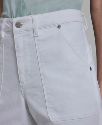 Women's Wide-Leg Mid-Rise Front Pocket Jeans