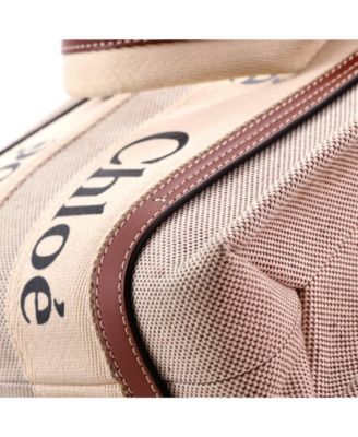 Small Woody Tote Canvas with Leather