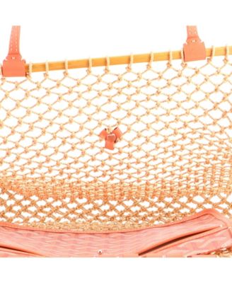 Aligre Bag Raffia Net with Coated Canvas