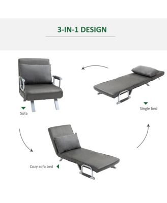 Small Futon Couch with Comfortable Fold Down Bed for Guests