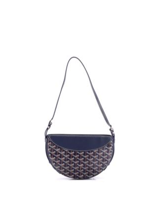 Hirondelle Shoulder Bag Coated Canvas and Leather