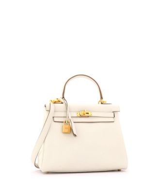 Kelly 25 Handbag Light Togo with Gold Hardware