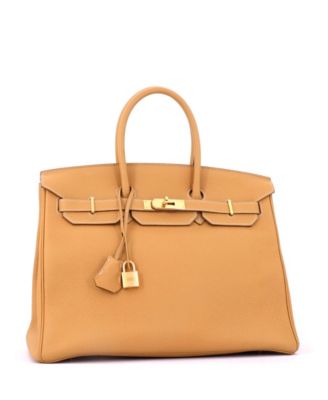 Birkin 35 Handbag Brown Togo with Gold Hardware