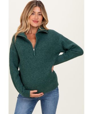 Maternity Half Zip Pullover Sweater