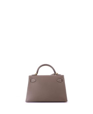 Kelly 20 Handbag Grey Epsom with Gold Hardware
