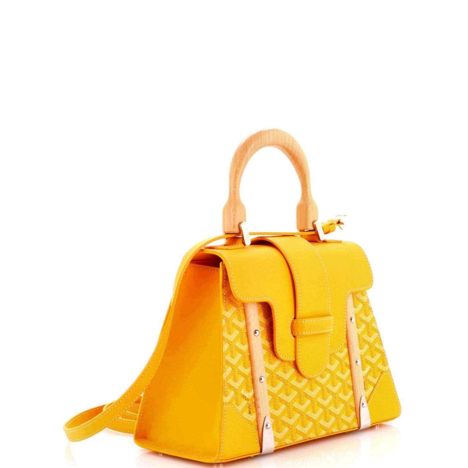 PM Saigon Top Handle Bag Coated Canvas with Leather