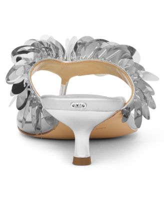 MICHAEL Women's Loretta Mid Slip-On Thong Dress Sandals