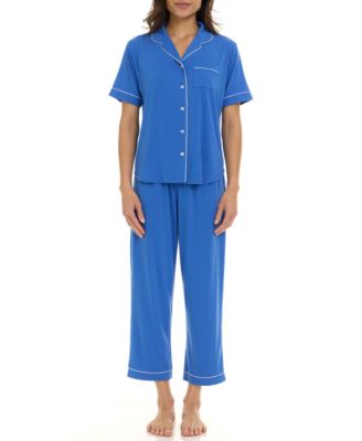 Women's Annie Notch Top and Capri Pajama 2 Piece Set