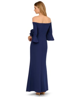 Rosette Off-The-Shoulder Gown