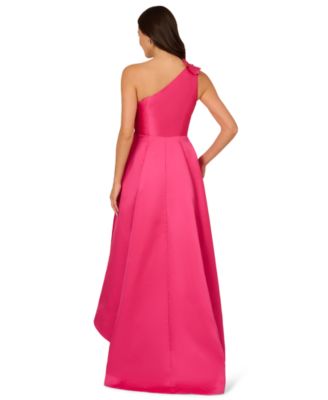 Women's Mikado One-Shoulder High-Low Gown