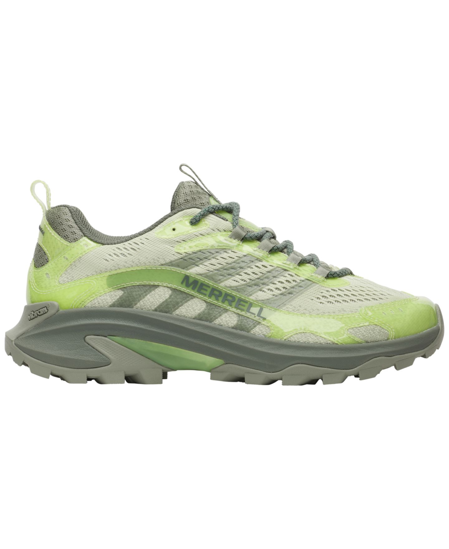 Мужские трекинговые ботинки Merrell Moab Speed 2 на шнуровке, цвет: Неоновый зелёный — фото 2