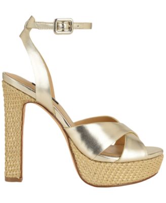 Women's Weston Criss-Cross High Block Heel Platform Sandals