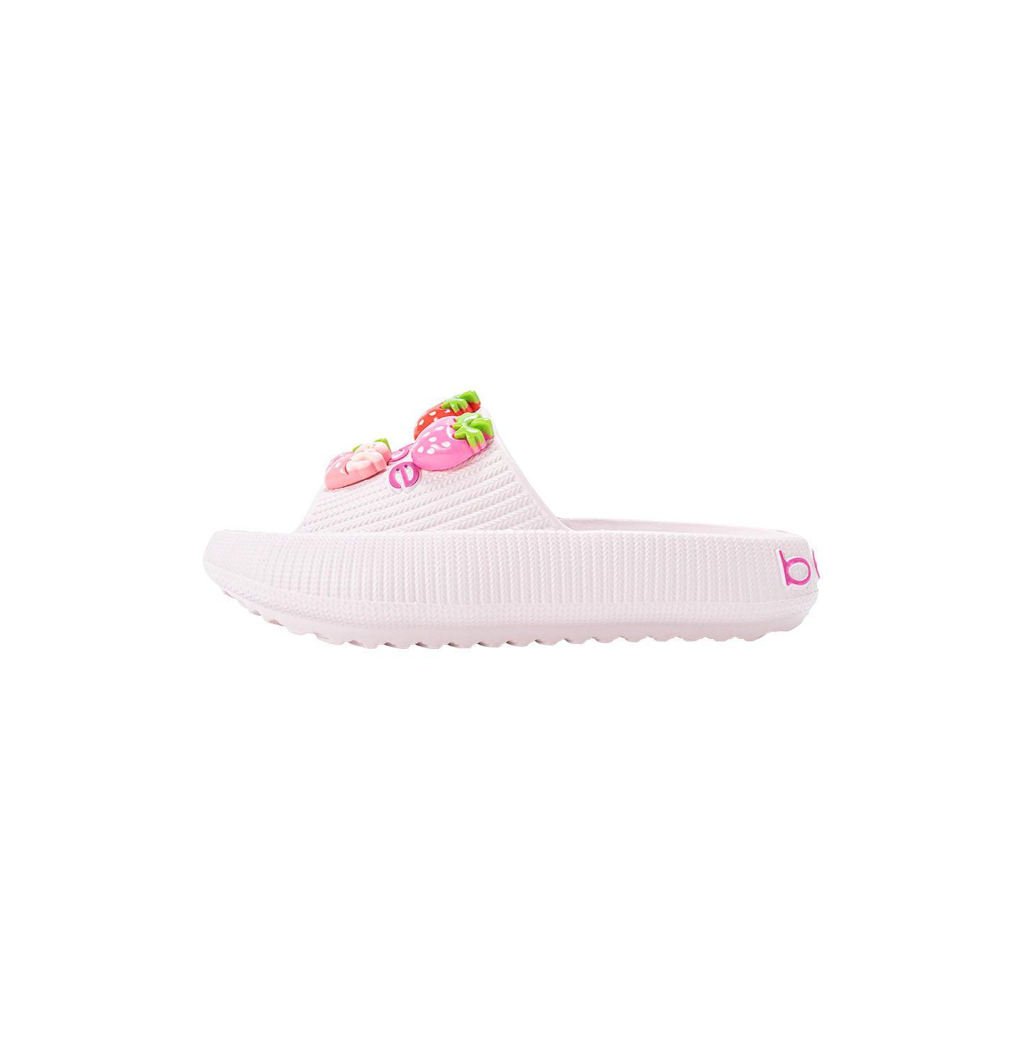 Сандалии Bebe Girls EVA Slide - Lightweight Comfy Slide Sandals with Strawberry Charms для девочек, цвет: Розовый — фото 5