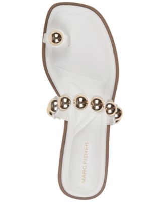 Women's Zaby Ornamented Toe Ring Flat Sandals