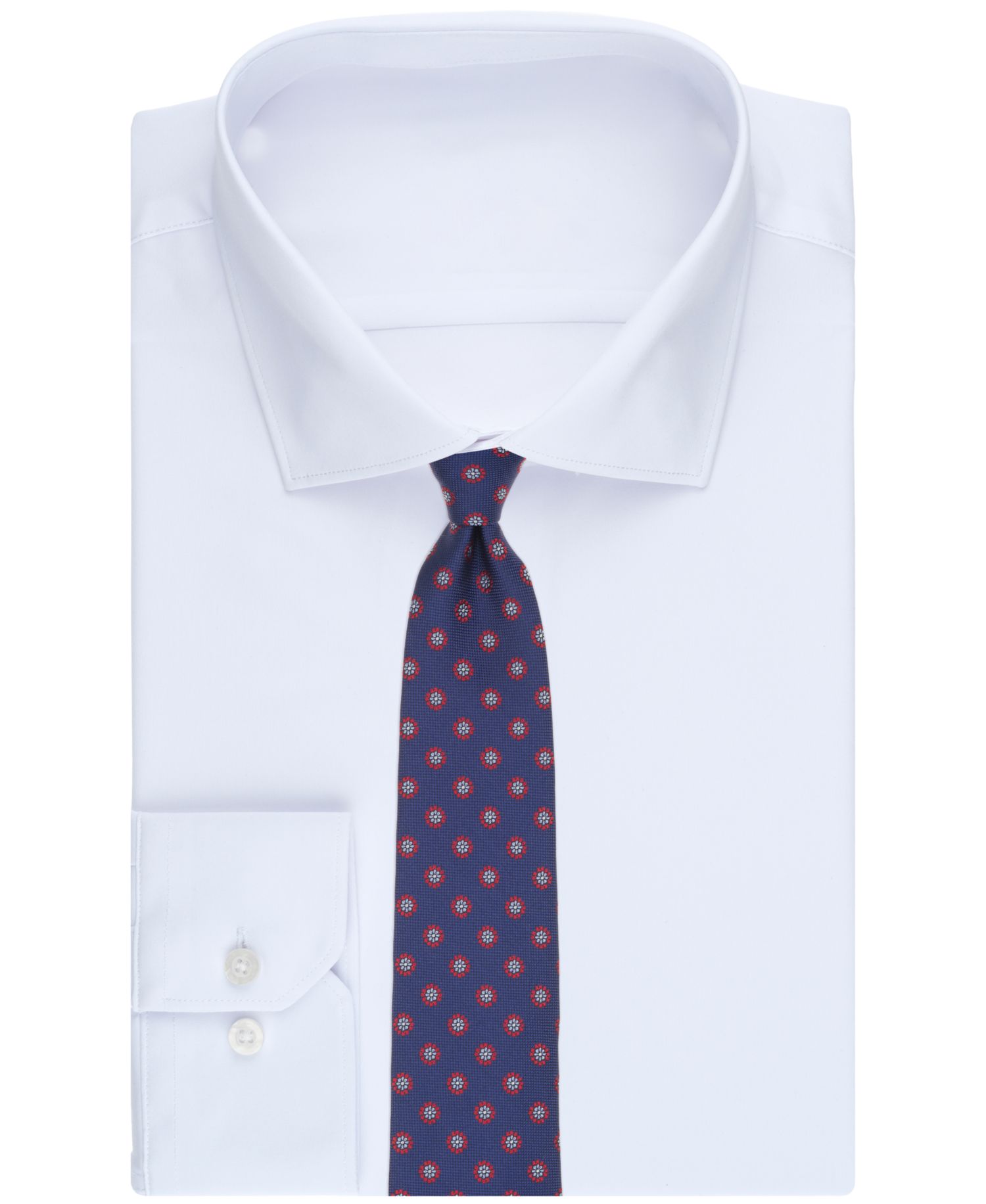Men's Basket Double Flower Pattern Tie