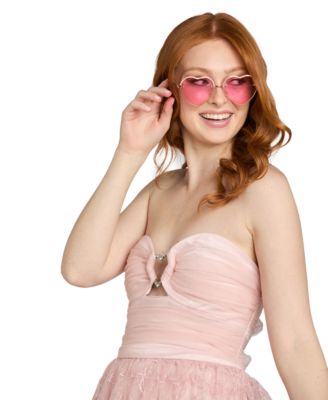 Juniors' Strapless Keyhole Ball-Gown