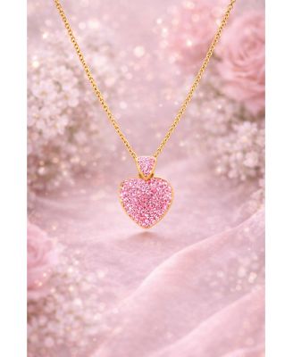 Girls 18K Plated Hypoallergenic Heart Pendant Necklace