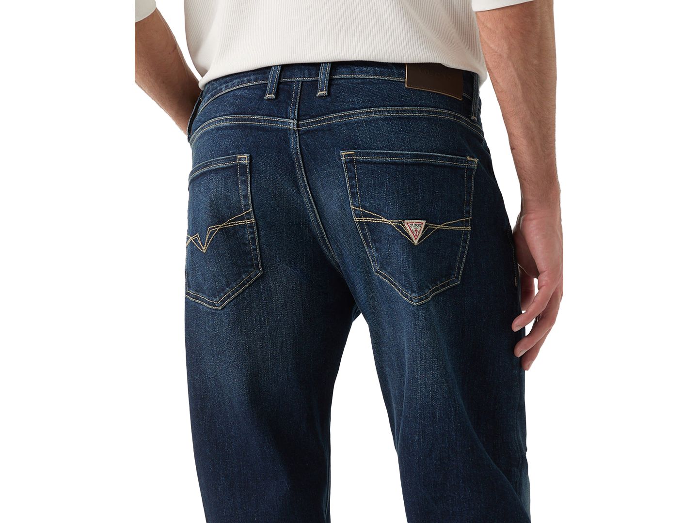 Мужские джинсы GUESS Mason Straight Leg Five-Pocket, цвет: Mariner — фото 3