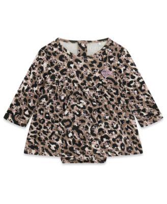 Baby Girls' Interlock Long-Sleeve Bodysuit Dress
