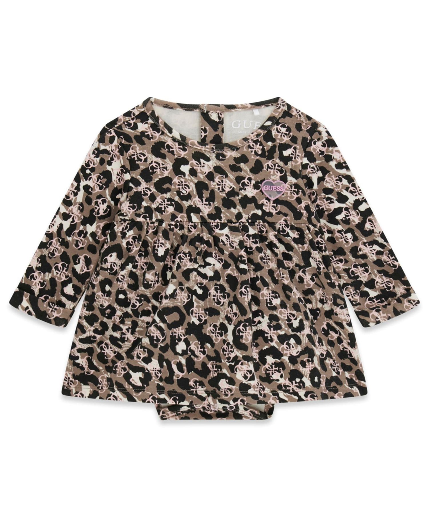 Baby Girls' Interlock Long-Sleeve Bodysuit Dress