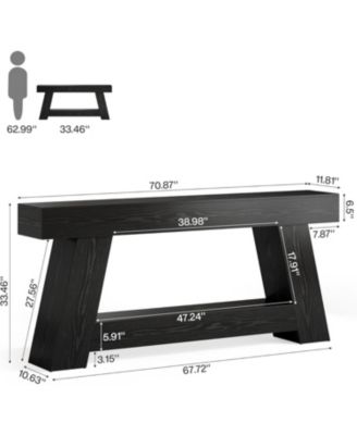 70.9 Inch Long Console Tables, Farmhouse Entryway Table with Storage