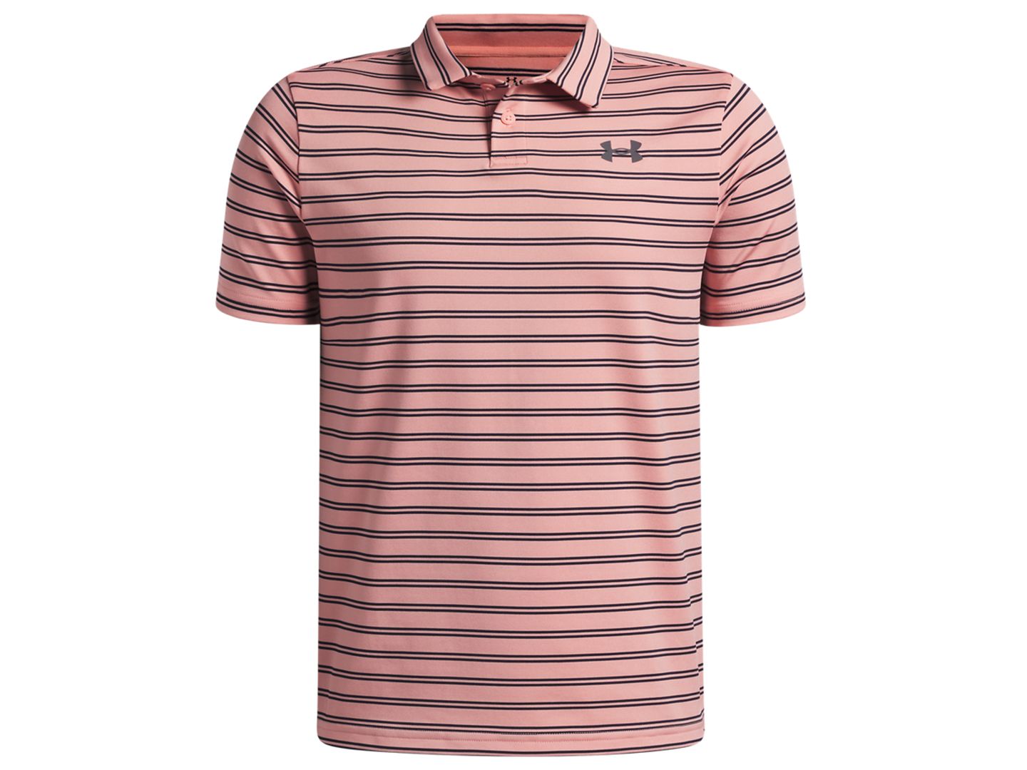 Поло Under Armour Matchplay Stripe Polo Shirt для мальчиков, цвет: Розовый — фото 1