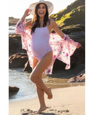 Maternity Smocked One-Piece Swimsuit