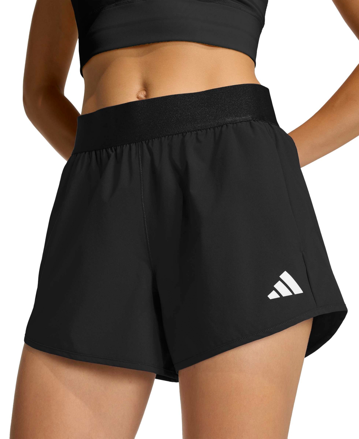 adidas Women's Mid-Rise Workout Flex Woven Shorts