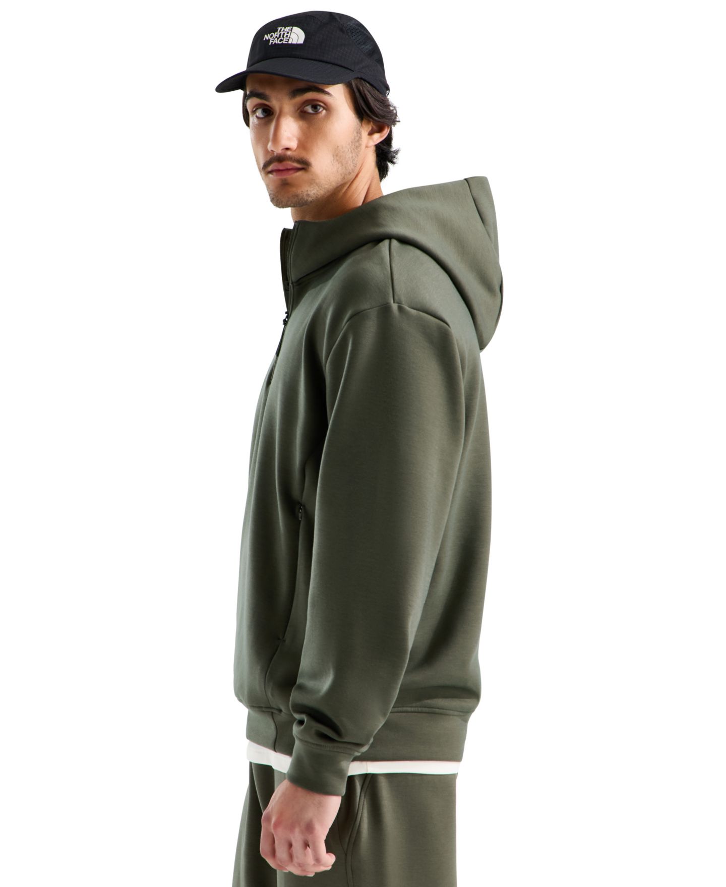 Мужское худи The North Face Dynamic Quarter-Zip, цвет: Серо-коричневый зелёный — фото 3