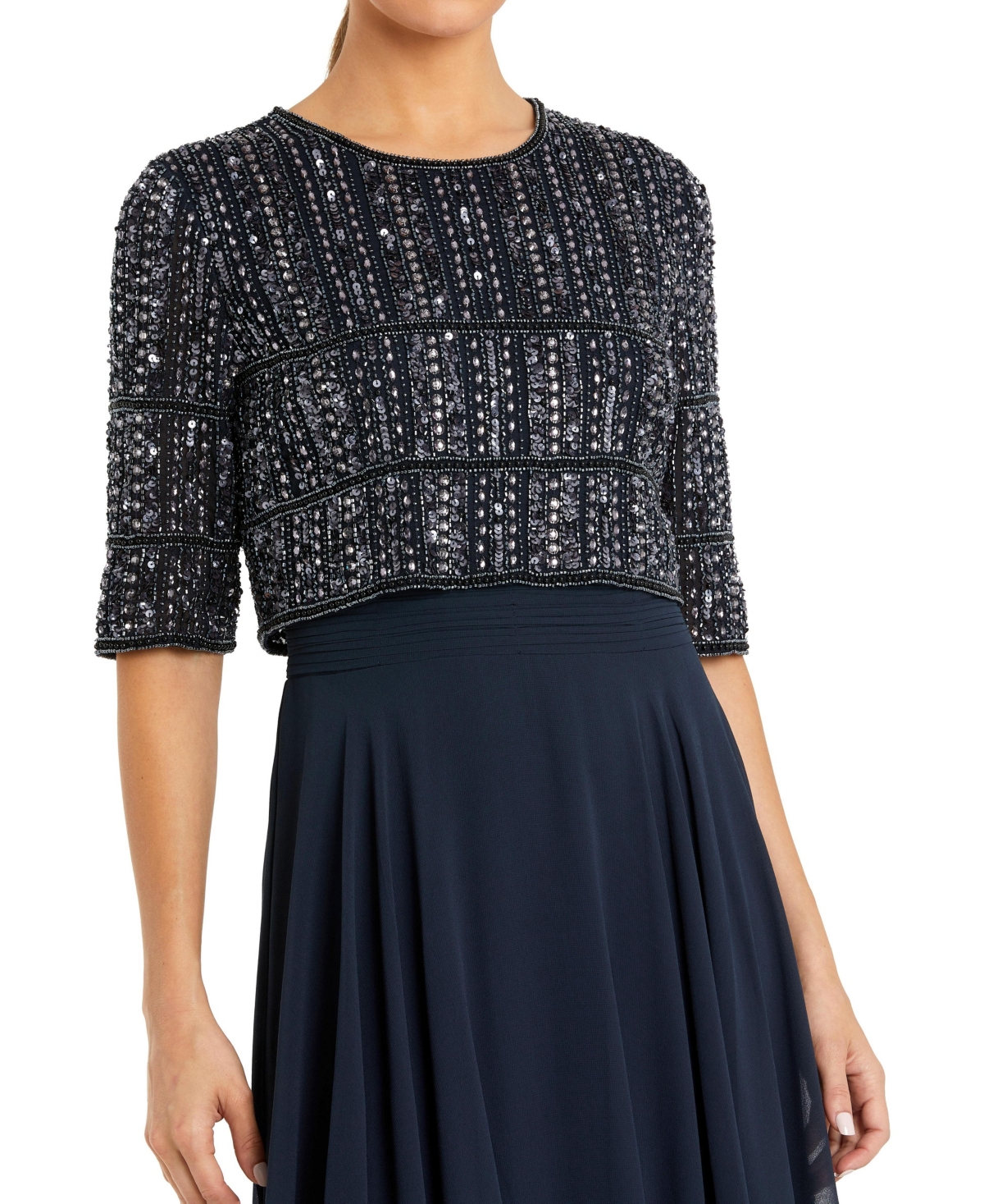 Women's Chiffon Beaded Gown