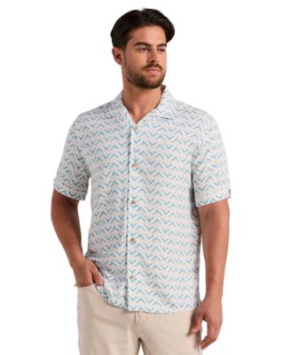 Men's Textured Geometric Print Shirt