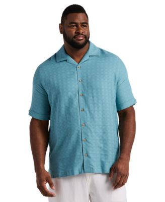 Men's Big & Tall Geometric Dobby Print Shirt