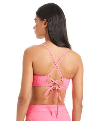 Women's Refresh Ribbed Tie-Back Underwire Bra