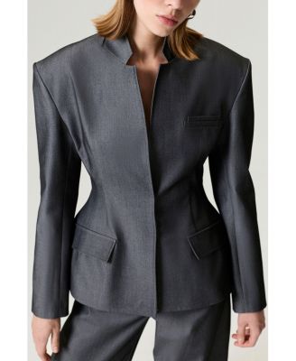 Women's Structured Padded High-Neck Jacket