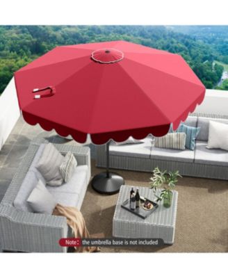 Patio Umbrella Outdoor Market Umbrella with Crank Tilt Adjustment