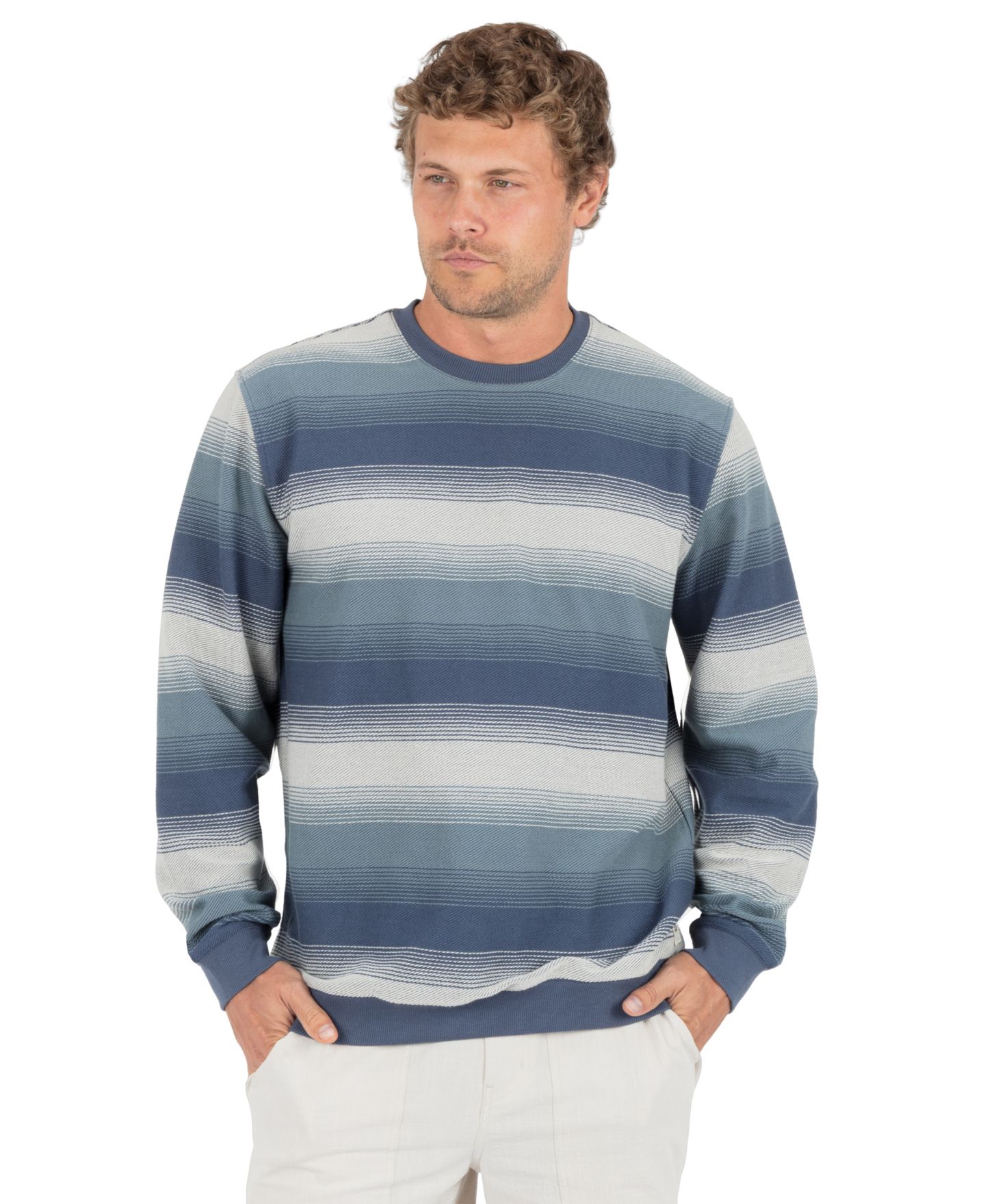 Мужская толстовка Hurley Hacienda Crewneck, цвет: Monsoon — фото 1