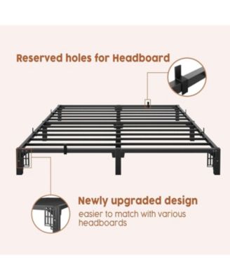 Bed Frame King Size, 8 Inch Metal Platform, No Screws Needed, No Box Spring Needed, Heavy Duty, 800 Lbs Capacity, Tool-Free Assembly