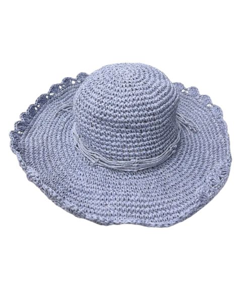 Женский головной убор Marcus Adler Scalloped Straw Sun Hat, цвет: Джинсовый