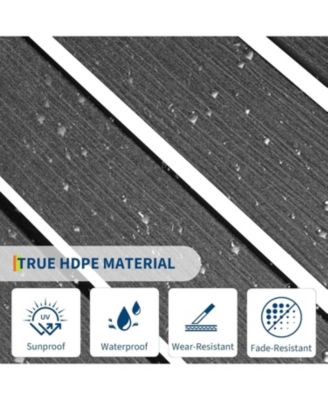 HDPE Adirondack Ottoman Foot Rest, Weather Resistant Outdoor Footstool for Adirondack Chair