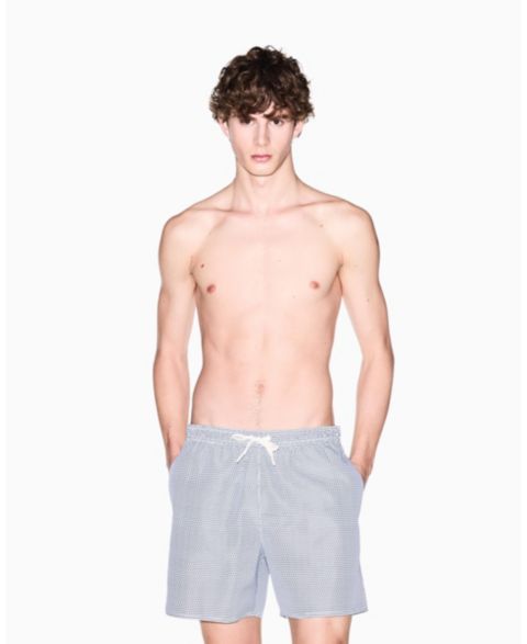 Плавки для мужчин, с логотипом — A|X Armani Exchange, цвет: Синий белый