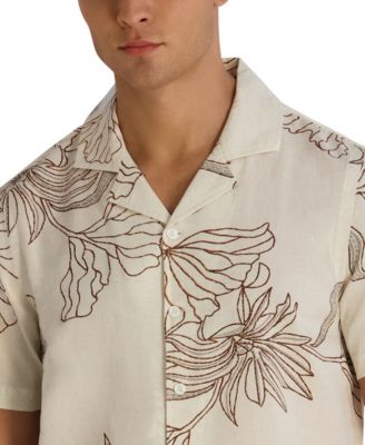 Men's Regular-Fit Short-Sleeve Printed Floral Shirt